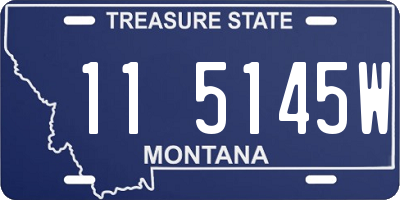 MT license plate 115145W