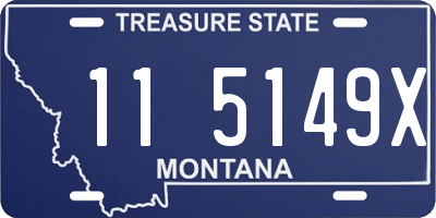MT license plate 115149X
