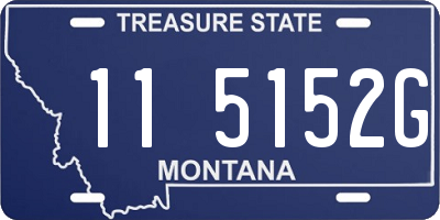MT license plate 115152G