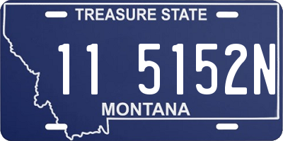 MT license plate 115152N