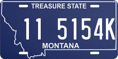 MT license plate 115154K