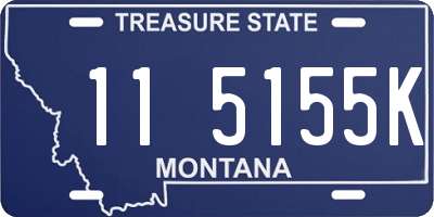 MT license plate 115155K