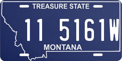 MT license plate 115161W