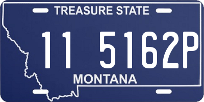 MT license plate 115162P