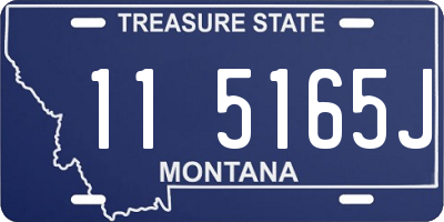 MT license plate 115165J