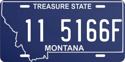 MT license plate 115166F