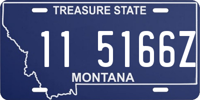 MT license plate 115166Z