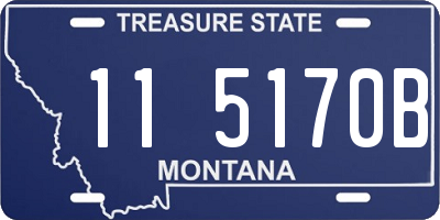 MT license plate 115170B