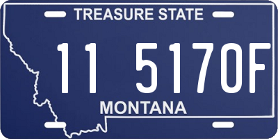 MT license plate 115170F