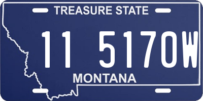 MT license plate 115170W