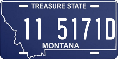 MT license plate 115171D