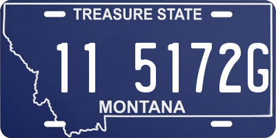 MT license plate 115172G