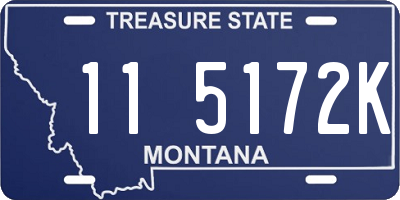 MT license plate 115172K