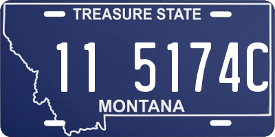 MT license plate 115174C