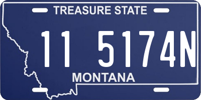 MT license plate 115174N