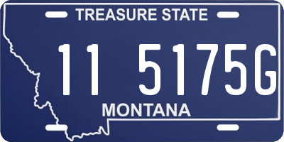 MT license plate 115175G