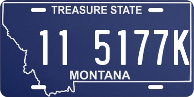 MT license plate 115177K