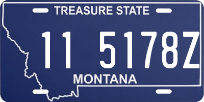 MT license plate 115178Z