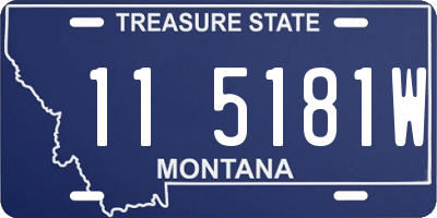 MT license plate 115181W