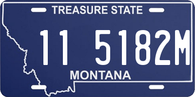 MT license plate 115182M
