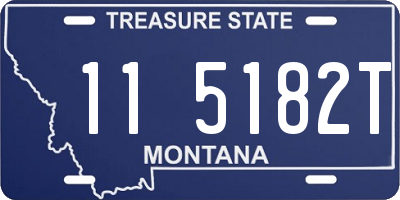 MT license plate 115182T