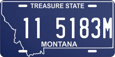 MT license plate 115183M