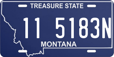 MT license plate 115183N