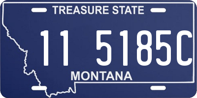 MT license plate 115185C