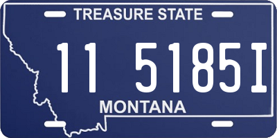 MT license plate 115185I