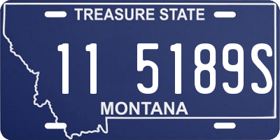 MT license plate 115189S