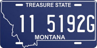 MT license plate 115192G