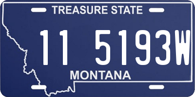 MT license plate 115193W