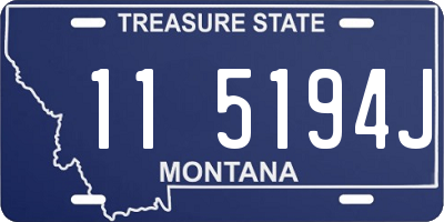 MT license plate 115194J