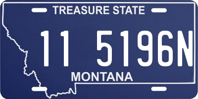 MT license plate 115196N