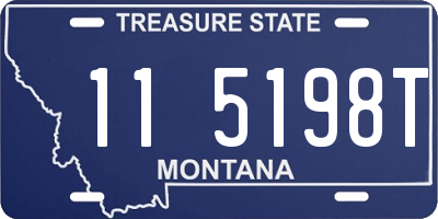 MT license plate 115198T