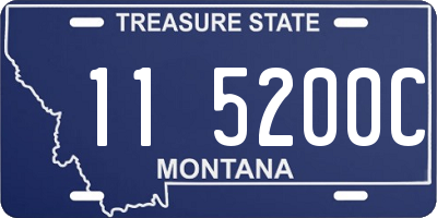 MT license plate 115200C
