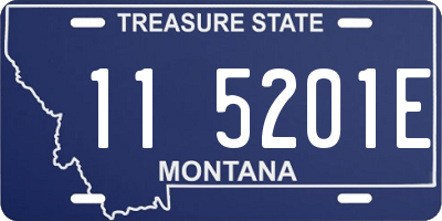 MT license plate 115201E
