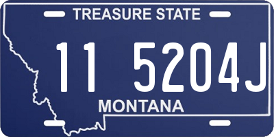 MT license plate 115204J