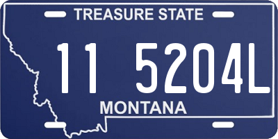 MT license plate 115204L