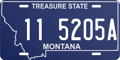 MT license plate 115205A