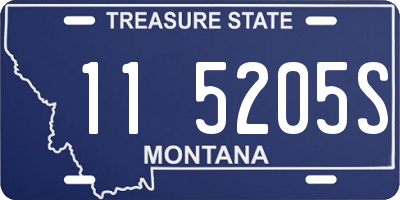 MT license plate 115205S