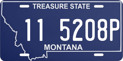 MT license plate 115208P