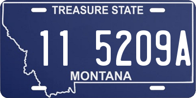 MT license plate 115209A