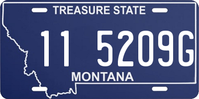 MT license plate 115209G