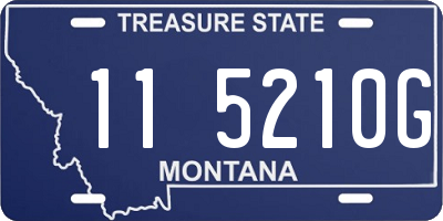 MT license plate 115210G
