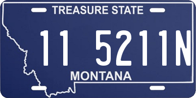 MT license plate 115211N
