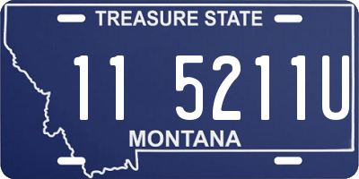 MT license plate 115211U