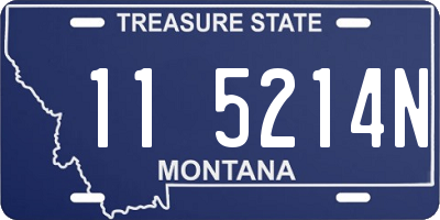 MT license plate 115214N