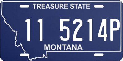 MT license plate 115214P