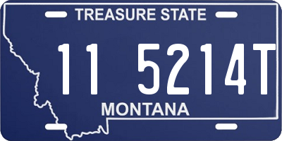 MT license plate 115214T